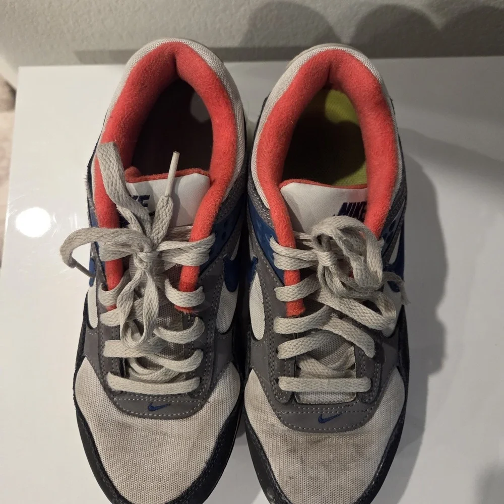 Nike Womens Air Max Correlate Gray Red Blue Sneakers Shoe Size 8